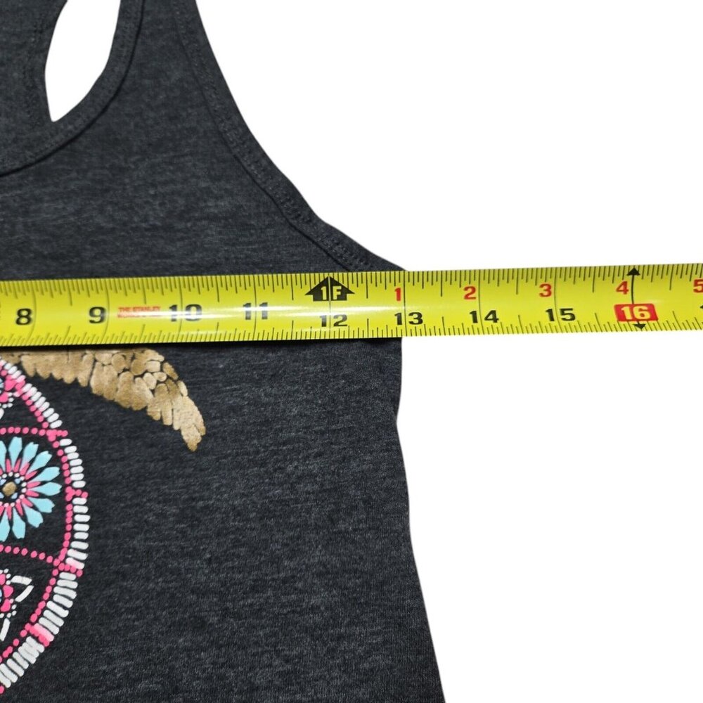 Old‎ Navy Tank Top Girls Small 6 Gray Racerback Turtle Beach Floral Sleeveless - Picture 4 of 11